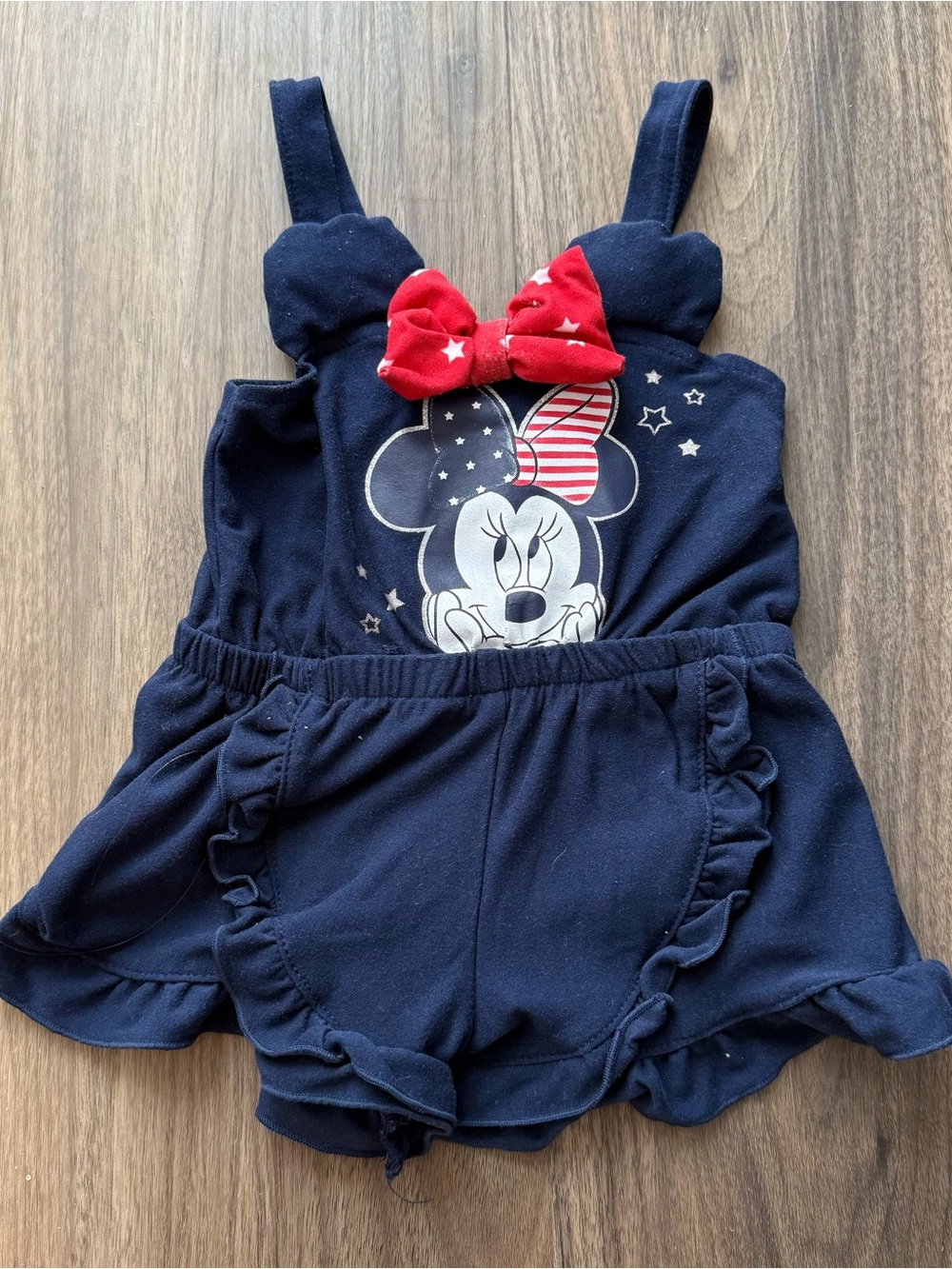 Baby girl Minnie Mouse 4th of July romper